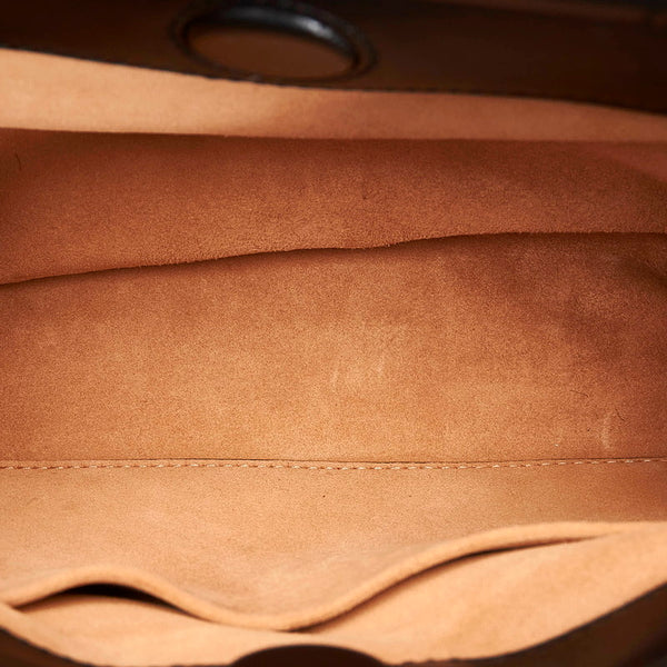 グッチ バンブー ニムフェア 470271  ベージュ ブラウン ハラコ レザー ハンドバッグ ショルダーバッグ 2WAY レディース GUCCI 【中古】