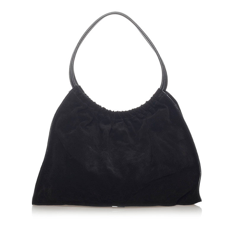 グッチ ショルダーバッグ 001 4332 ブラック スウェード レザー レディース GUCCI 【中古】