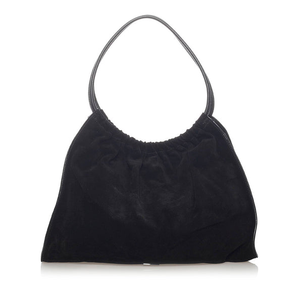 グッチ ショルダーバッグ 001 4332 ブラック スウェード レザー レディース GUCCI 【中古】