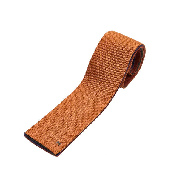 エルメス ブラウン ブルー グレー シルク ネクタイ メンズ HERMES 【中古】