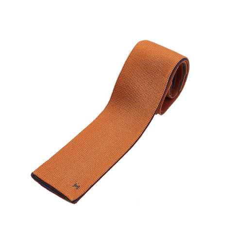 エルメス ブラウン ブルー グレー シルク ネクタイ メンズ HERMES 【中古】