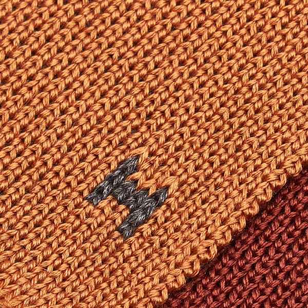 エルメス ブラウン ブルー グレー シルク ネクタイ メンズ HERMES 【中古】