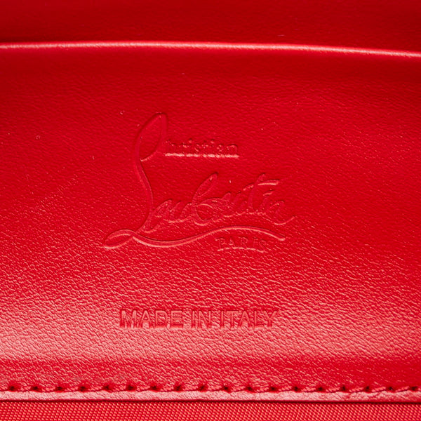 クリスチャンルブタン モノグラムエンボス ブラスター 斜め掛け ボディバッグ ウエストバッグ 1215213 ブラック レッド ラバー レザー レディース Christian Louboutin 【中古】