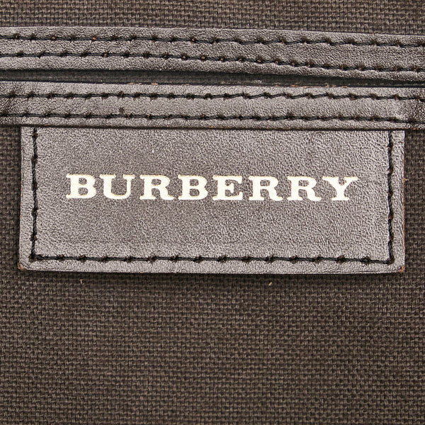 バーバリー ノバチェック シャドーホース ハンドバッグ ミニボストン ベージュ PVC レザー レディース BURBERRY 【中古】