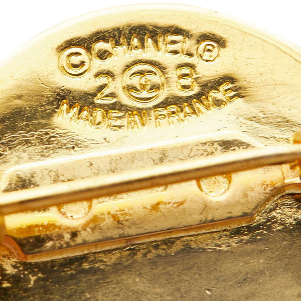シャネル ゴールド メッキ マトラッセバッグモチーフ ココマーク ブローチ レディース CHANEL 【中古】