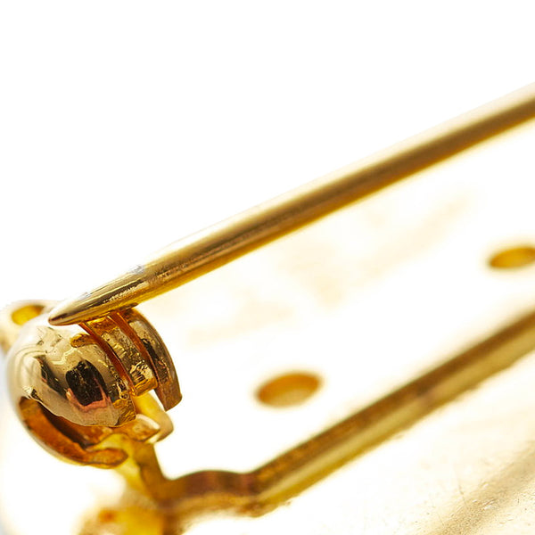 シャネル ゴールド メッキ マトラッセバッグモチーフ ココマーク ブローチ レディース CHANEL 【中古】