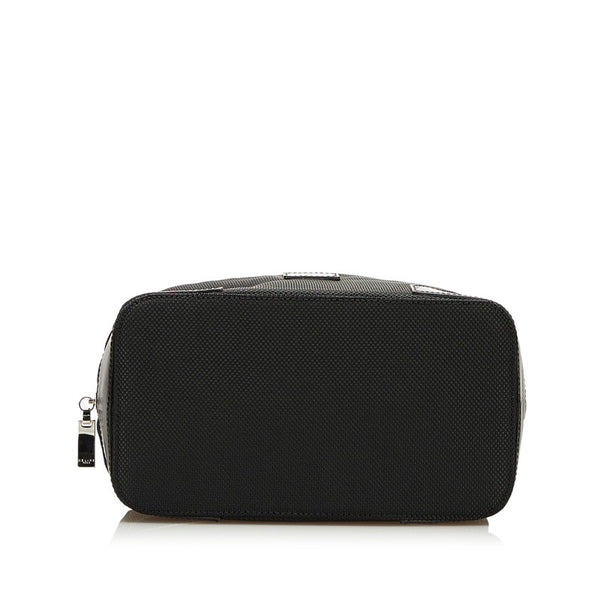 セリーヌ ポーチ ブラック ナイロン レザー レディース CELINE 【中古】
