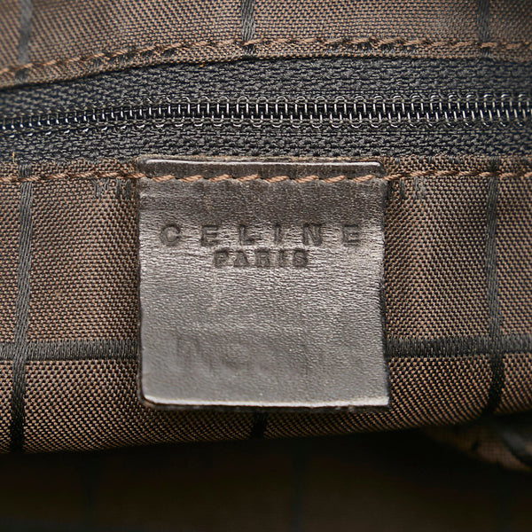 セリーヌ ポーチ ブラック ナイロン レザー レディース CELINE 【中古】