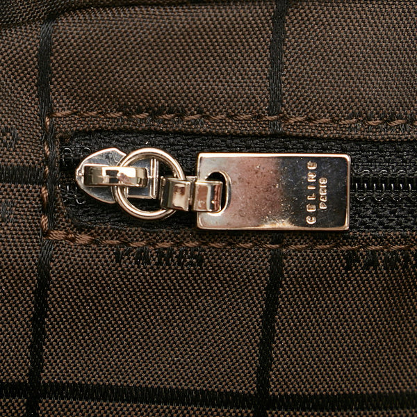 セリーヌ ポーチ ブラック ナイロン レザー レディース CELINE 【中古】