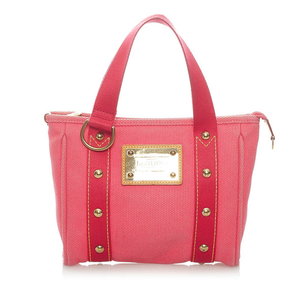 ルイ ヴィトン アンティグア カバPM ハンドバッグ M40088 ピンク キャンバス レザー レディース LOUIS VUITTON 【中古】