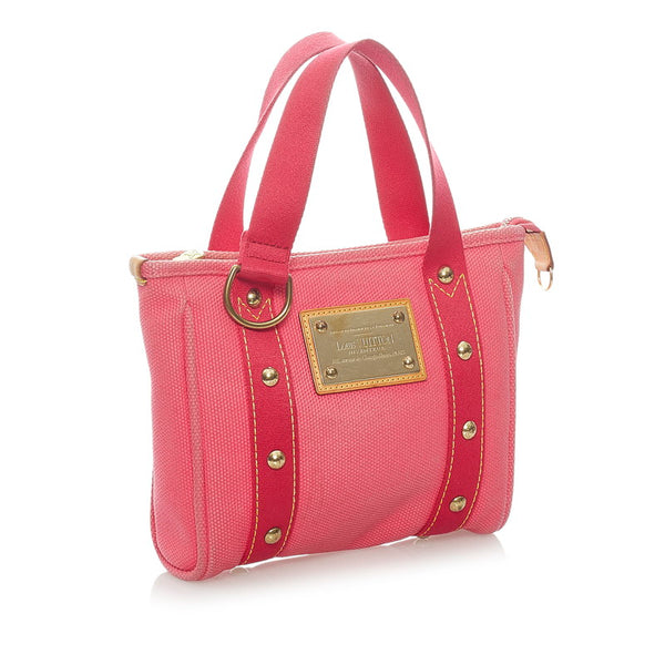 ルイ ヴィトン アンティグア カバPM ハンドバッグ M40088 ピンク キャンバス レザー レディース LOUIS VUITTON 【中古】