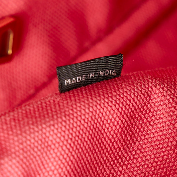 プラダ カナパ ミニ ハンドバッグ ショルダーバッグ 2WAY B2439G ピンク PEONIA キャンバス レディース PRADA 【中古】