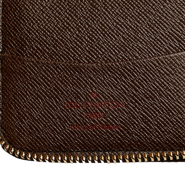 ルイ ヴィトン ダミエ ジッピーウォレット ラウンドファスナー 長財布 N60028 ブラウン PVC レザー レディース LOUIS VUITTON 【中古】