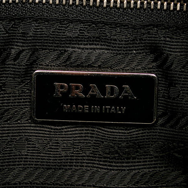 プラダ ポコノ ブラック ナイロン レザー 斜め掛け ショルダーバッグ レディース PRADA 【中古】