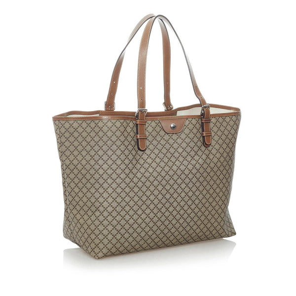 グッチ ディアマンテ トートバッグ 295250 ブラウン PVC レザー レディース GUCCI 【中古】