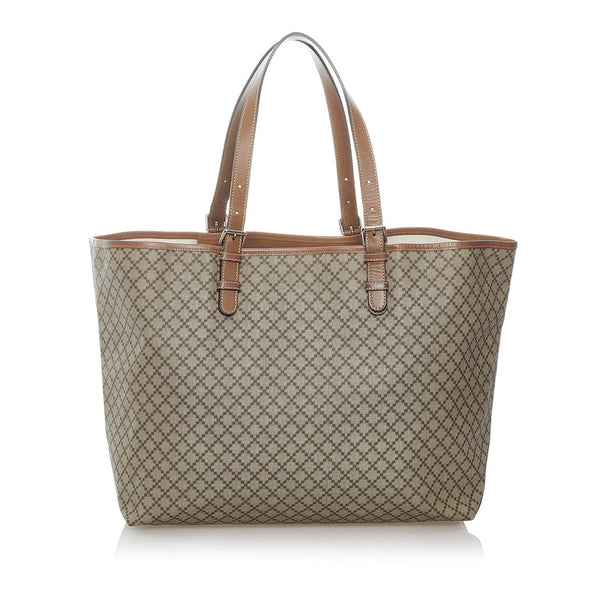 グッチ ディアマンテ トートバッグ 295250 ブラウン PVC レザー レディース GUCCI 【中古】