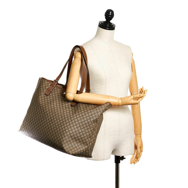 グッチ ディアマンテ トートバッグ 295250 ブラウン PVC レザー レディース GUCCI 【中古】