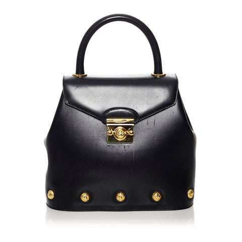 サルヴァトーレフェラガモ ハンドバッグ ショルダーバッグ 2WAY DQ-21 1668 ブラック レザー レディース Salvatore Ferragamo 【中古】