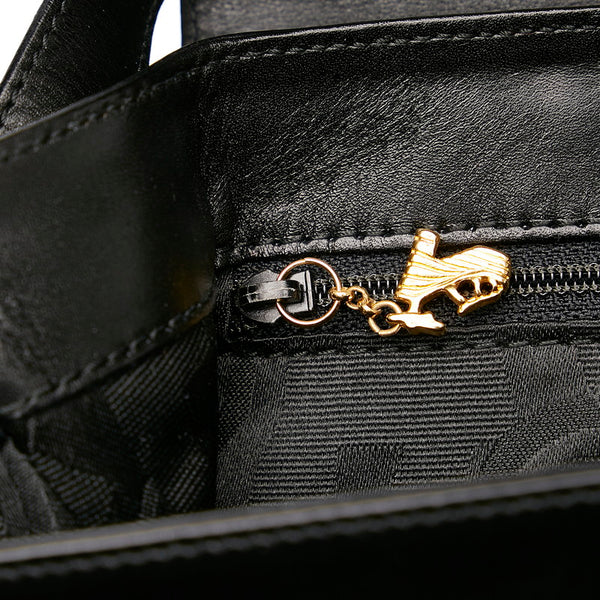 サルヴァトーレフェラガモ ハンドバッグ ショルダーバッグ 2WAY DQ-21 1668 ブラック レザー レディース Salvatore Ferragamo 【中古】