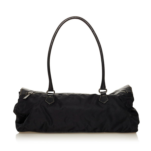 プラダ ハンドバッグ ショルダーバッグ ブラック ナイロン レザー レディース PRADA 【中古】