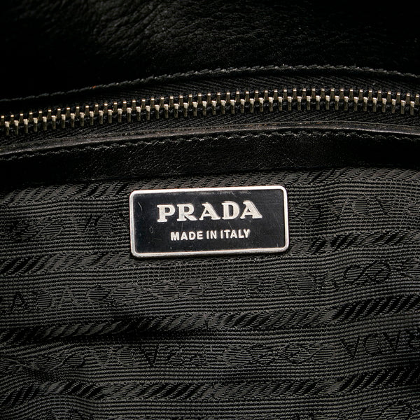 プラダ ハンドバッグ ショルダーバッグ ブラック ナイロン レザー レディース PRADA 【中古】