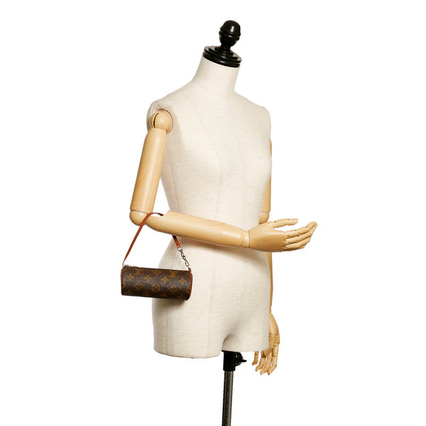 ルイ ヴィトン モノグラム パピヨン 付属ポーチ ブラウン PVC レザー ポーチ レディース LOUIS VUITTON 【中古】