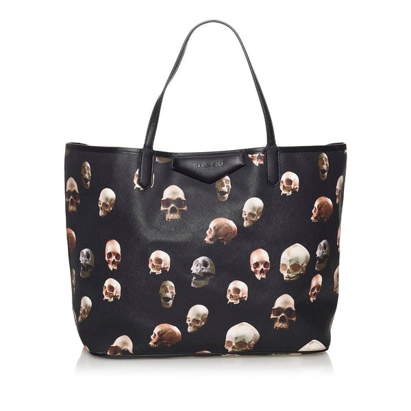 ジバンシー ドクロ トートバッグ ブラック PVC レザー メンズ Givenchy 【中古】