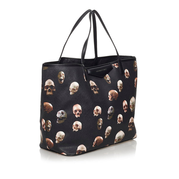 ジバンシー ドクロ トートバッグ ブラック PVC レザー メンズ Givenchy 【中古】