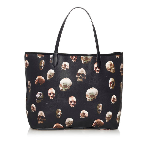 ジバンシー ドクロ トートバッグ ブラック PVC レザー メンズ Givenchy 【中古】