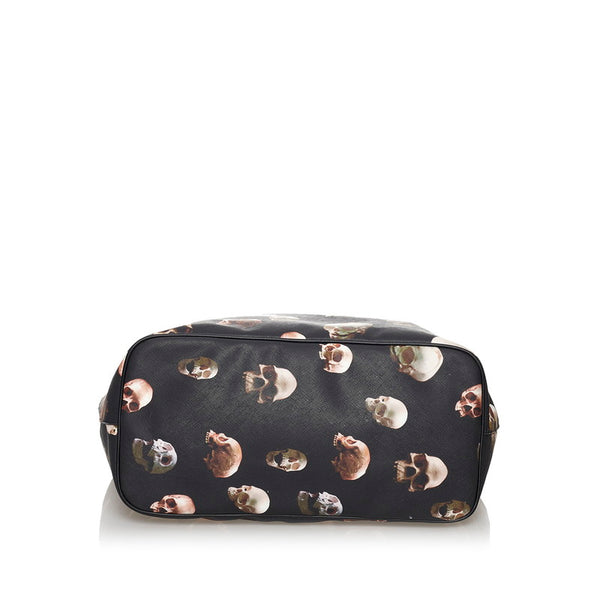 ジバンシー ドクロ トートバッグ ブラック PVC レザー メンズ Givenchy 【中古】