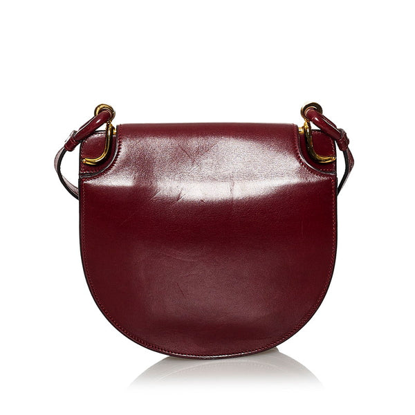 ディオール 斜め掛け ショルダーバッグ レッド ワインレッド レザー レディース Dior 【中古】