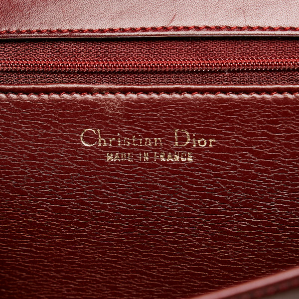 ディオール 斜め掛け ショルダーバッグ レッド ワインレッド レザー レディース Dior 【中古】