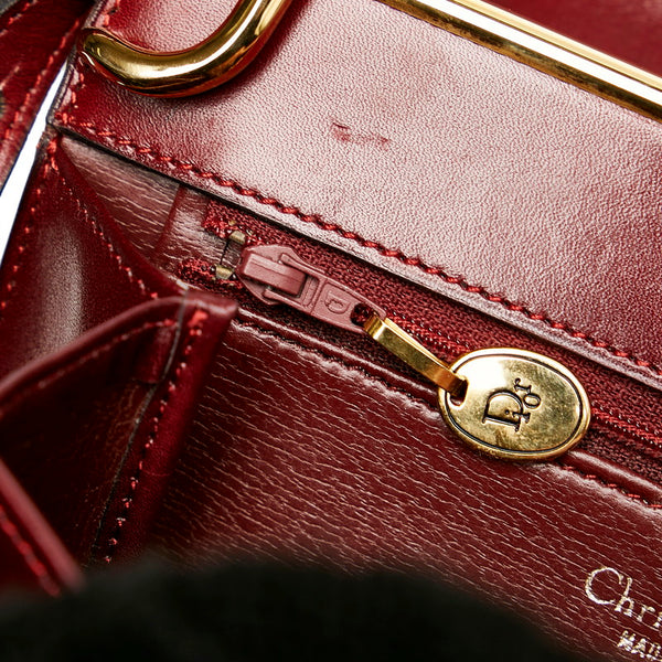 ディオール 斜め掛け ショルダーバッグ レッド ワインレッド レザー レディース Dior 【中古】