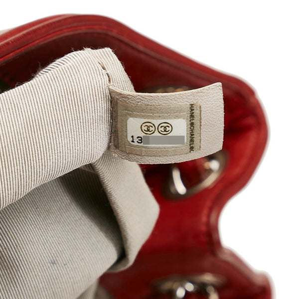 シャネル ココマーク チェーン ショルダーバッグ トートバッグ レッド レザー レディース CHANEL 【中古】