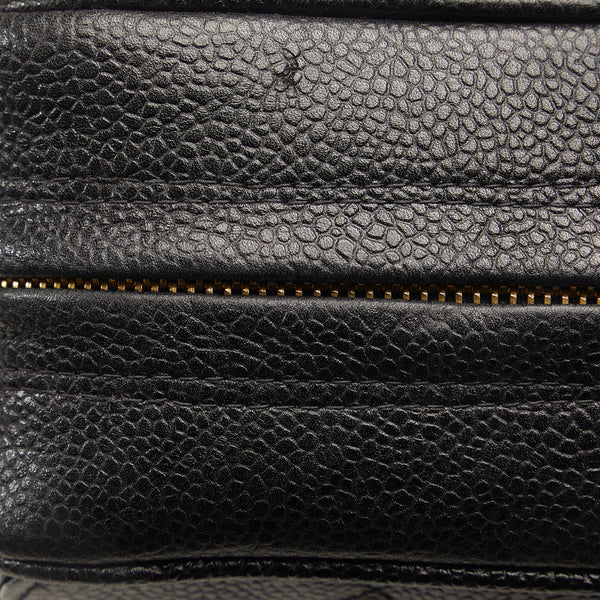 シャネル ココマーク チェーン ショルダーバッグ ブラック キャビアスキン レディース CHANEL 【中古】