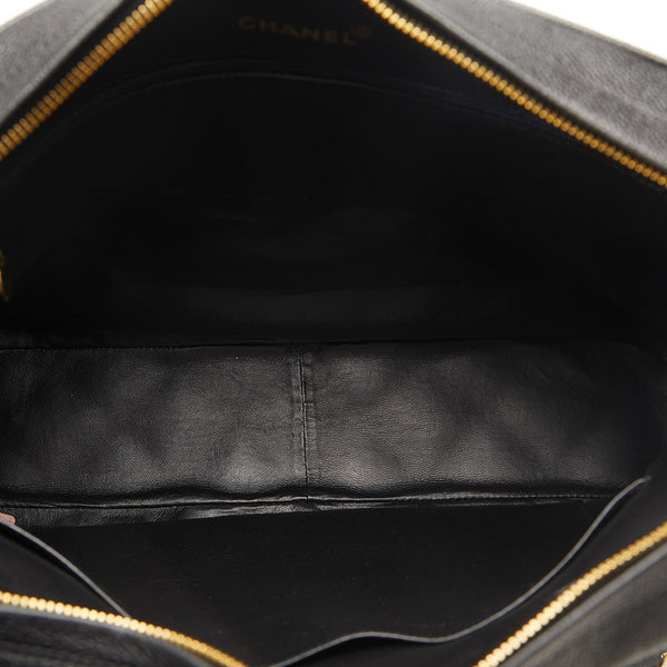 シャネル ココマーク チェーン ショルダーバッグ ブラック キャビアスキン レディース CHANEL 【中古】