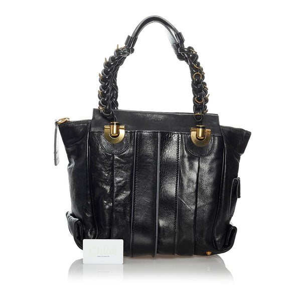 クロエ トートバッグ ブラック レザー レディース Chloe 【中古】