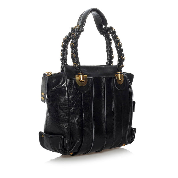 クロエ トートバッグ ブラック レザー レディース Chloe 【中古】