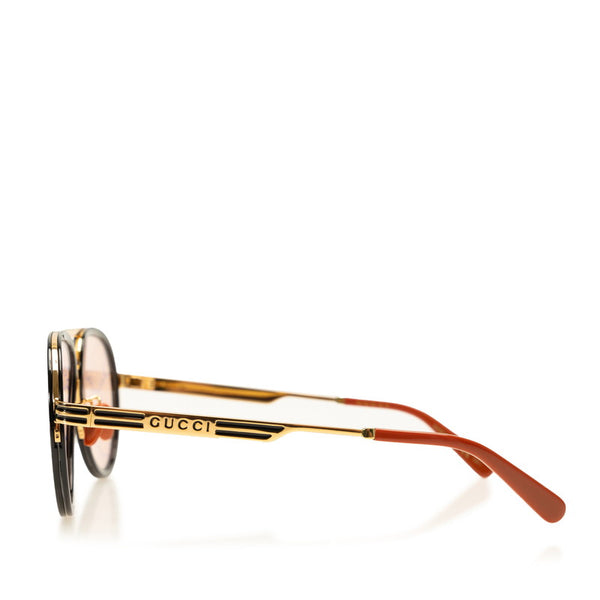 グッチ ティアドロップ型 サングラス GG0982S ブラック マルチカラー プラスチック レディース GUCCI 【中古】