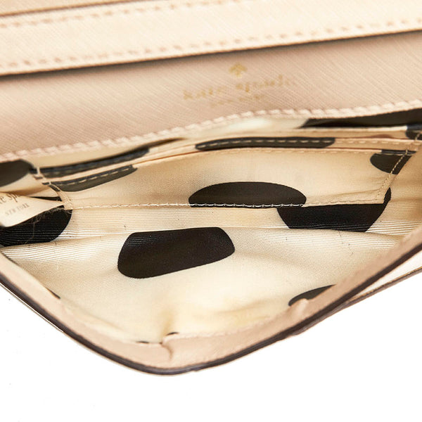 ケイトスペード チェーン ショルダーバッグ グレーベージュ レザー レディース Kate Spade 【中古】