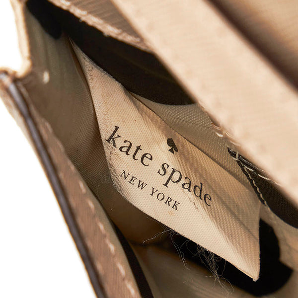 ケイトスペード チェーン ショルダーバッグ グレーベージュ レザー レディース Kate Spade 【中古】