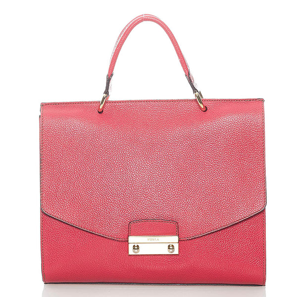 フルラ ハンドバッグ ショルダーバッグ 2WAY ピンクレッド レザー レディース Furla 【中古】