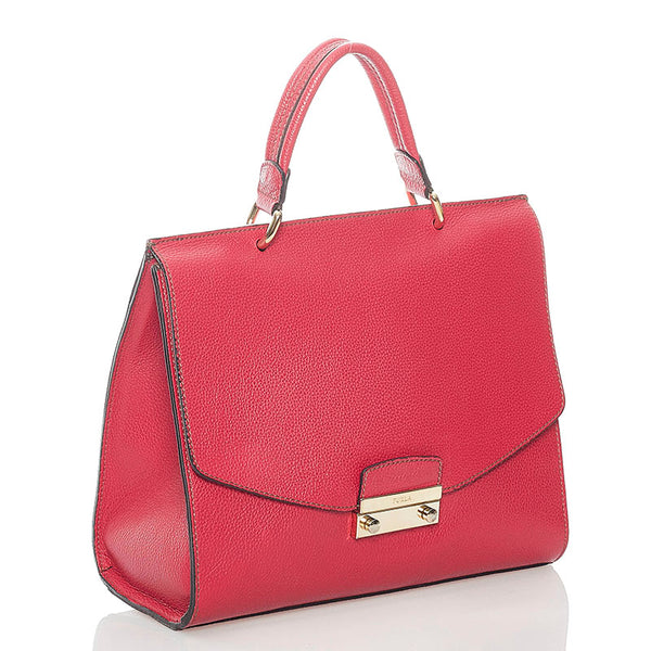 フルラ ハンドバッグ ショルダーバッグ 2WAY ピンクレッド レザー レディース Furla 【中古】