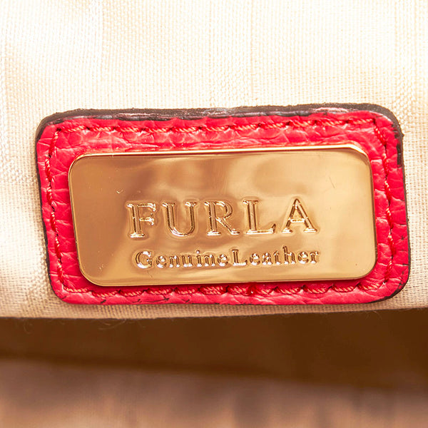 フルラ ハンドバッグ ショルダーバッグ 2WAY ピンクレッド レザー レディース Furla 【中古】