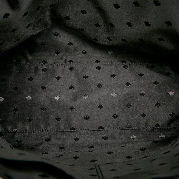 ケイトスペード リボン トートバッグ シルバー ラメ PVC レザー レディース Kate Spade 【中古】