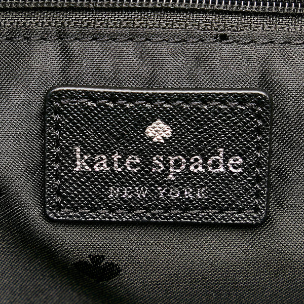 ケイトスペード リボン トートバッグ シルバー ラメ PVC レザー レディース Kate Spade 【中古】