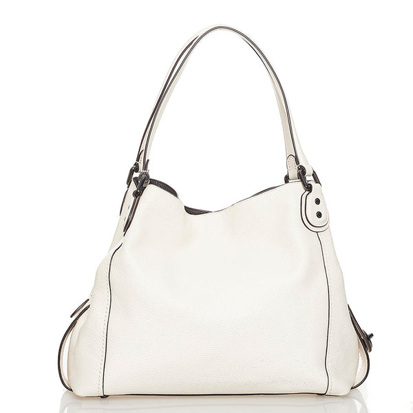 コーチ イーディー ショルダーバッグ31 ウィズ リンク ディテール ショルダーバッグ 21348 ホワイト レザー レディース COACH 【中古】