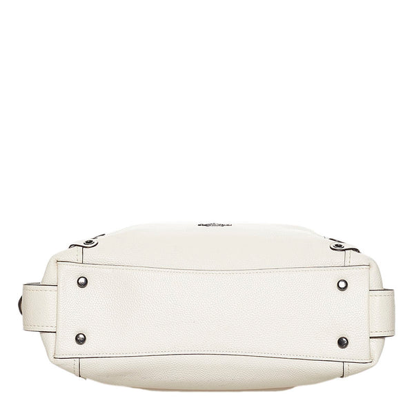 コーチ イーディー ショルダーバッグ31 ウィズ リンク ディテール ショルダーバッグ 21348 ホワイト レザー レディース COACH 【中古】