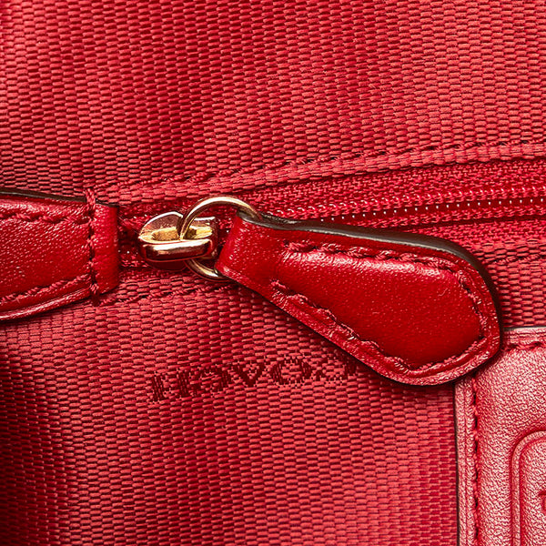 コーチ チェーン ショルダーバッグ レッド レザー レディース COACH 【中古】