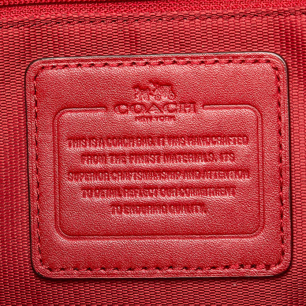 コーチ チェーン ショルダーバッグ レッド レザー レディース COACH 【中古】